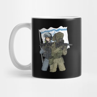 Israeli soldiers and police, IDF. Mug